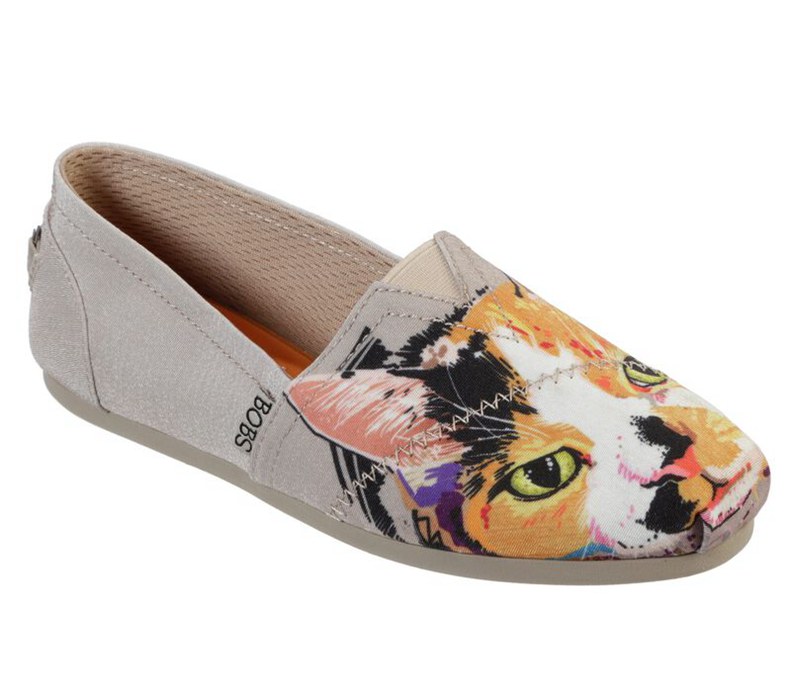 Skechers Dam Grå Platta Skor - Bobs Plush - Paw-Fection Callie - Sverige (GHXPV-3987)